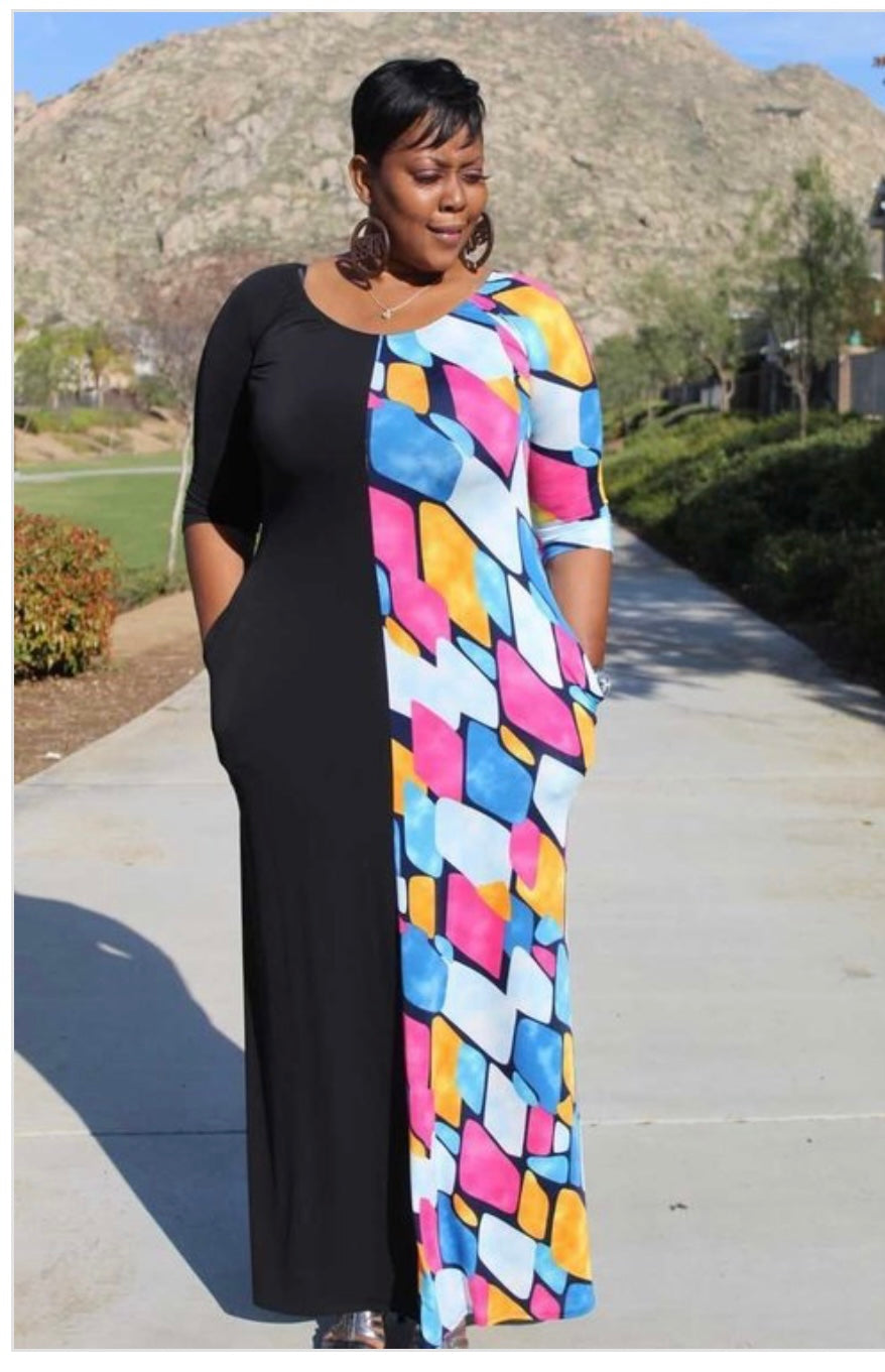 The Geo Maxi Dress - Plus Size
