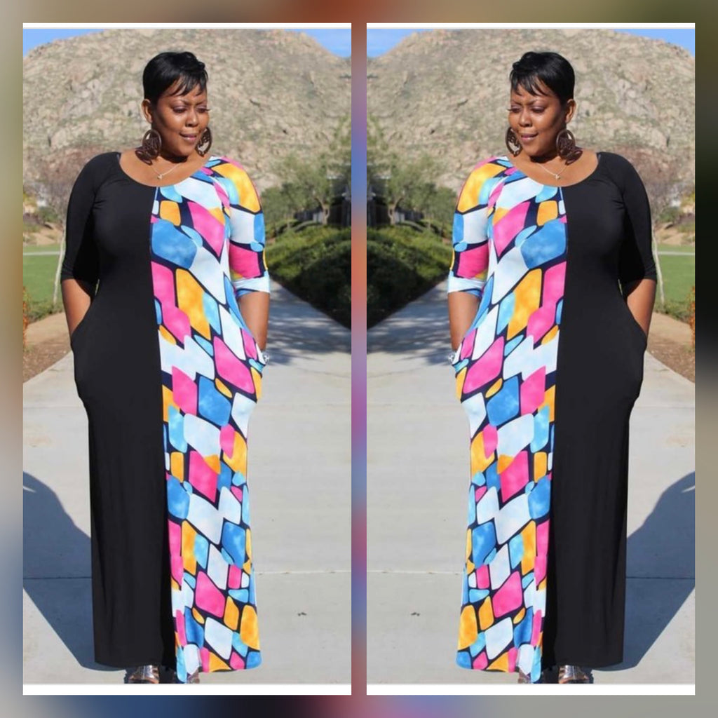 The Geo Maxi Dress - Plus Size