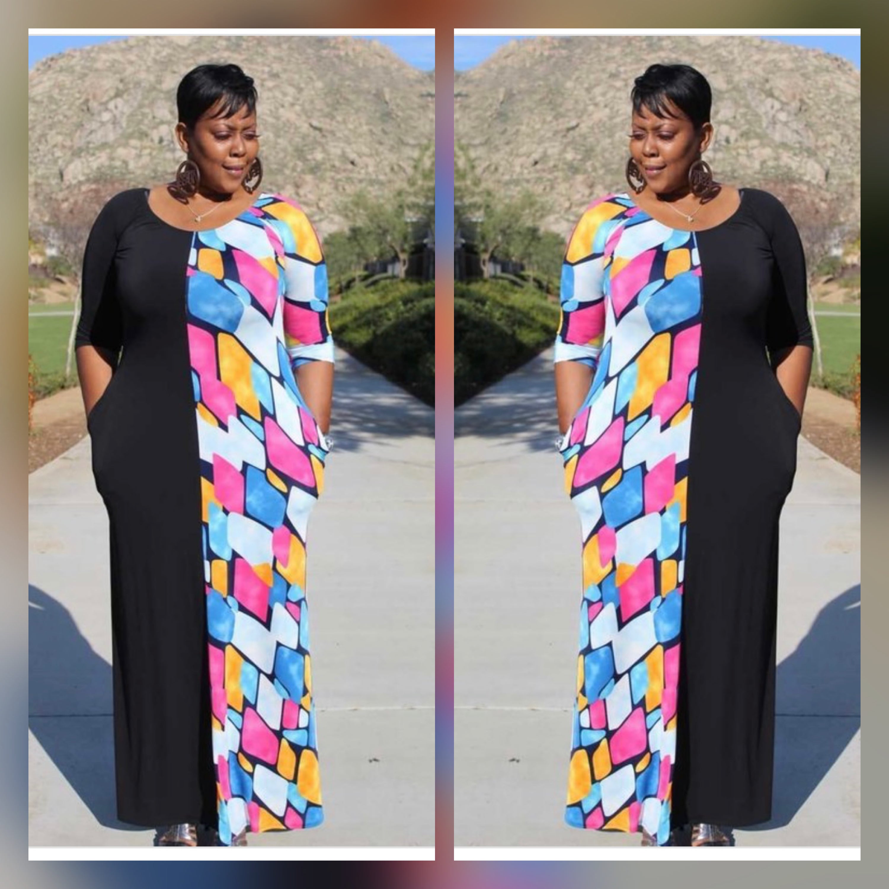 The Geo Maxi Dress - Plus Size