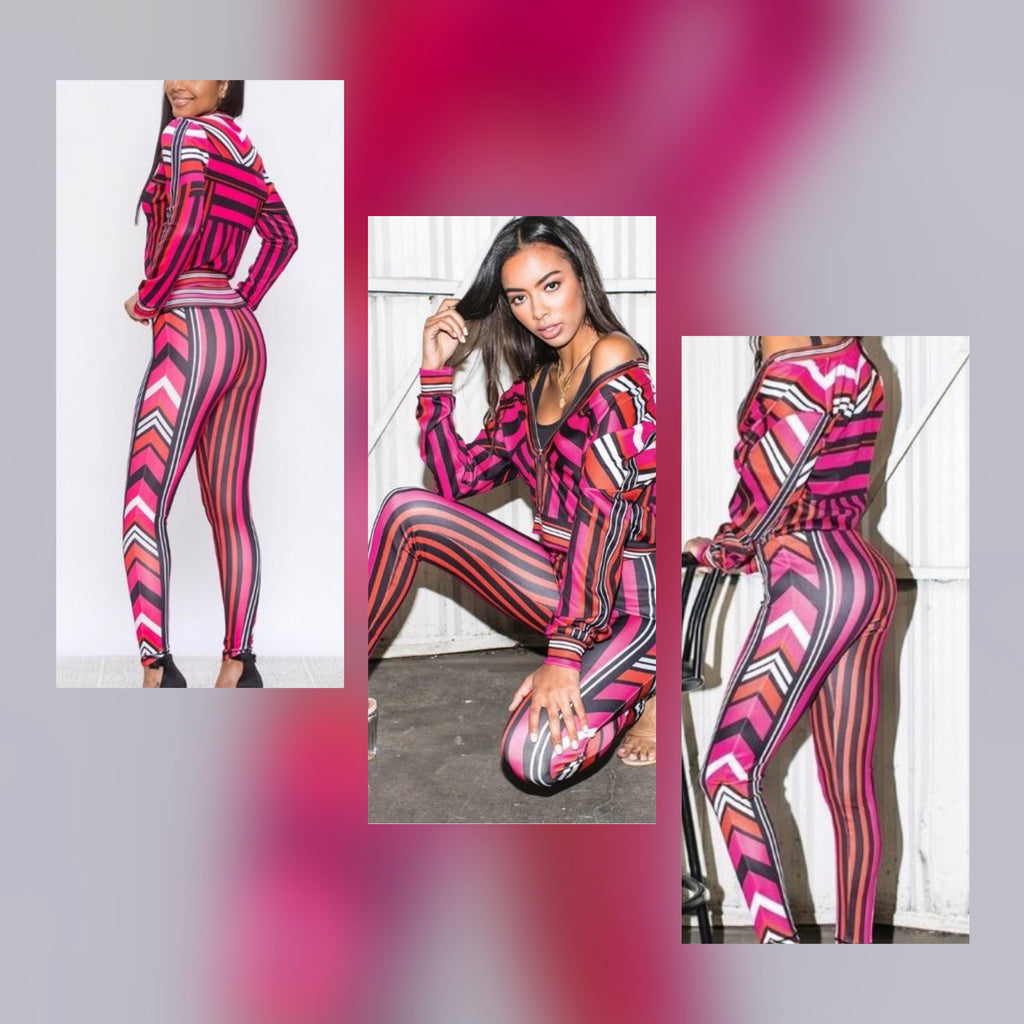 The Pink Zebra Track Suit