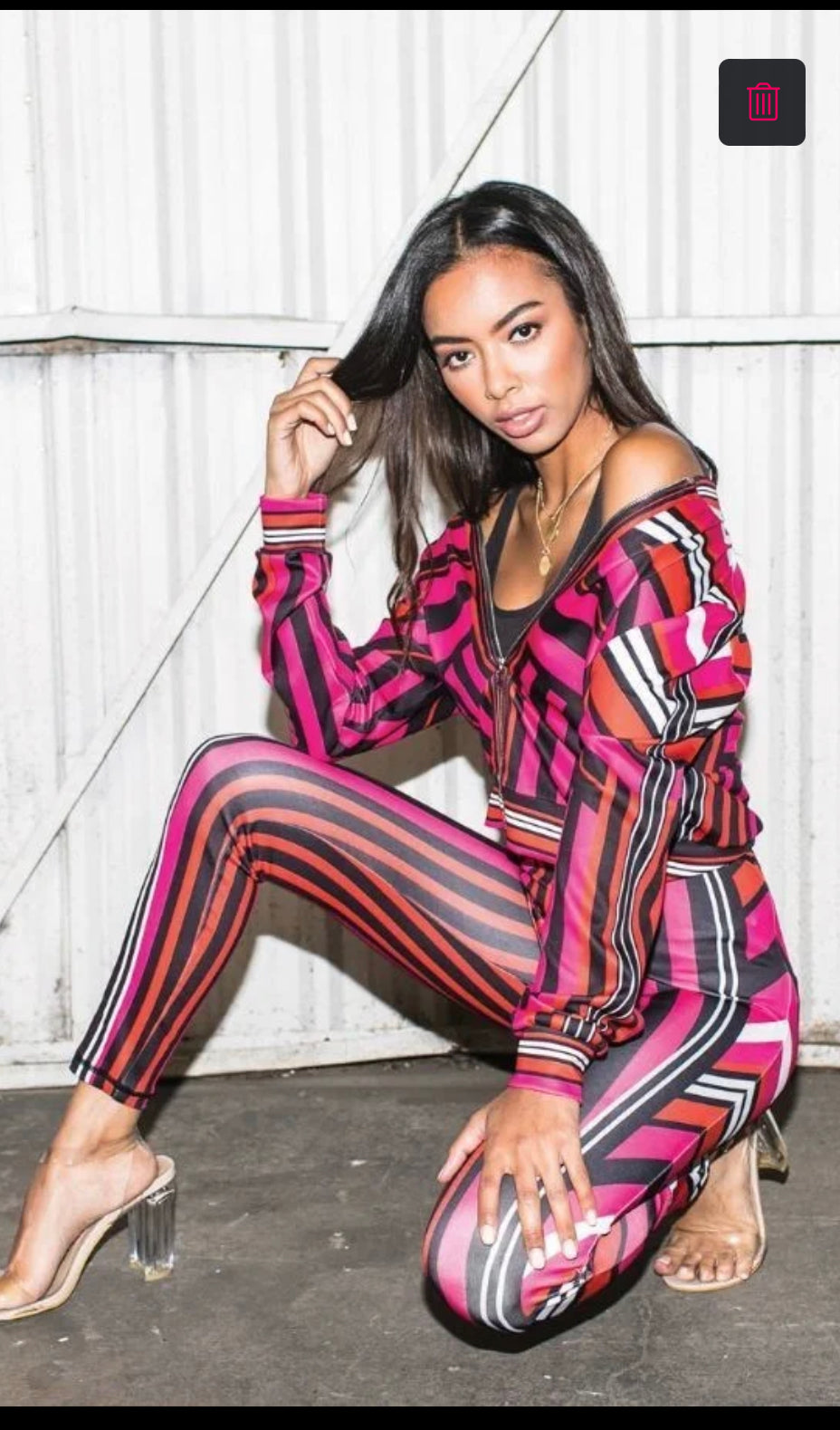 The Pink Zebra Track Suit